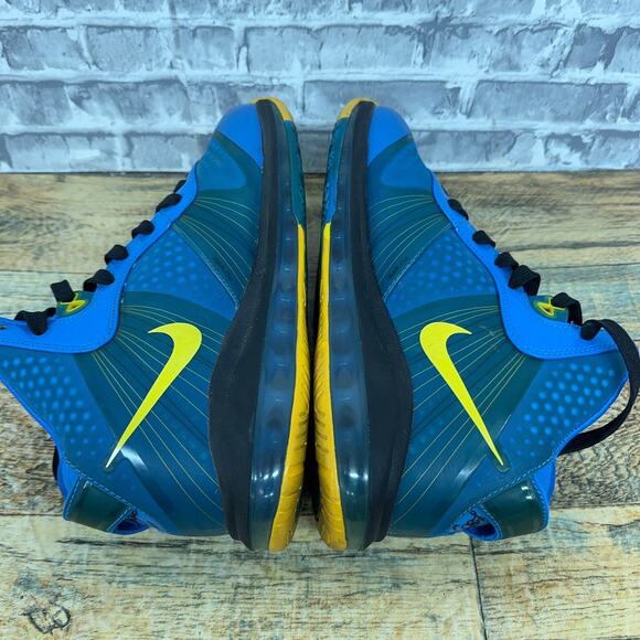 Nike Lebron VIII 8 V/2 Entourage Photo Blue Tour Yellow 429676-401 Mens Size 8 - Picture 10 of 11